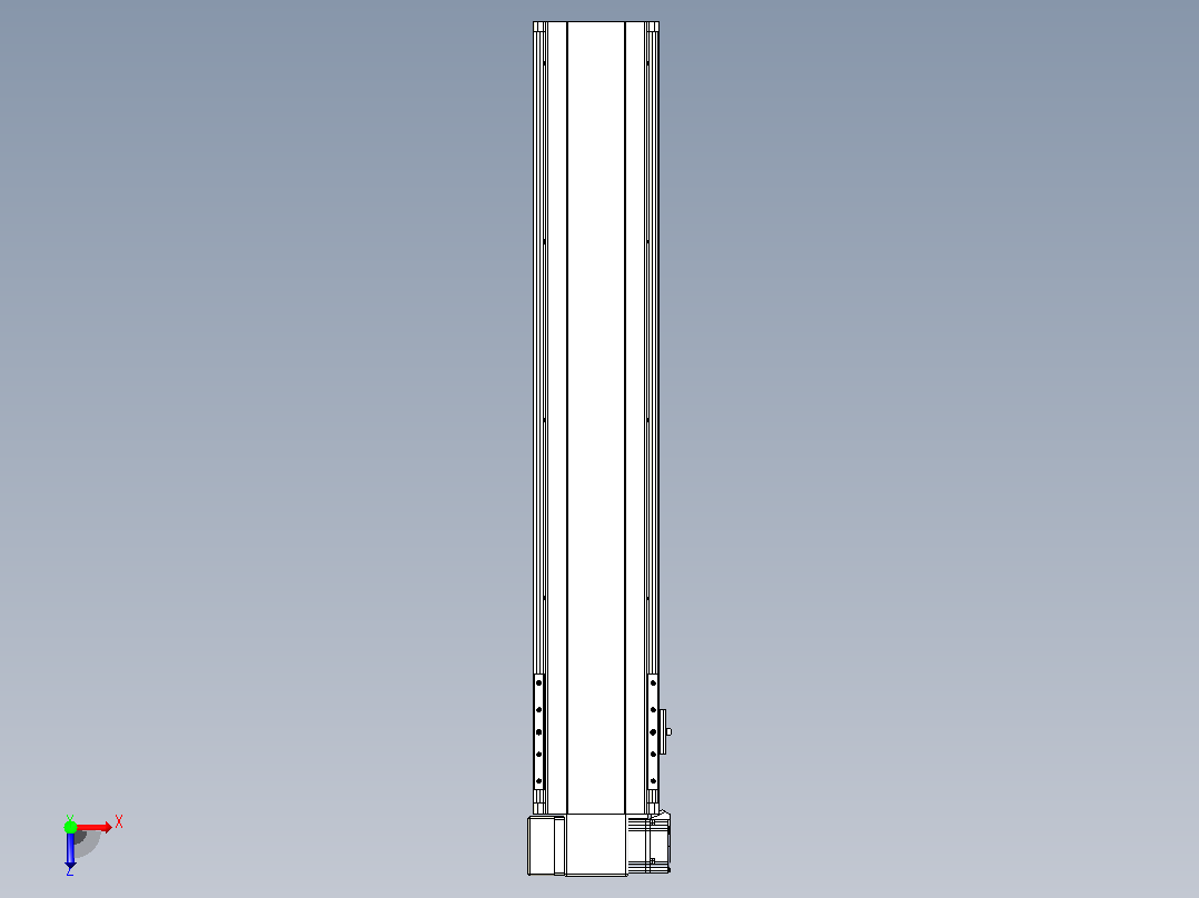 皮带直线轴半封闭可选导轨TPA-HNB-140D-120-L650-LP-Y-P40-N3俯视图