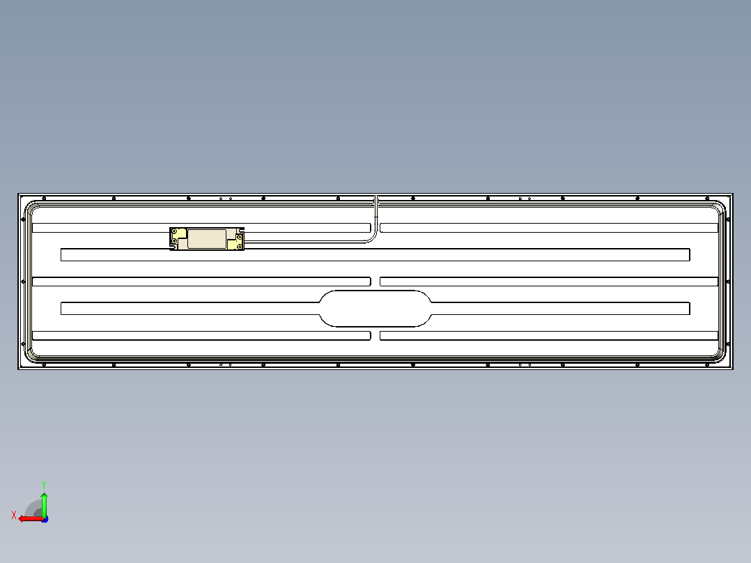 300X1200LED灯吸顶灯后视图