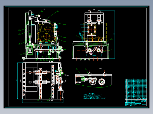 汽车变速箱前后面孔系钻削攻丝组合机床设计