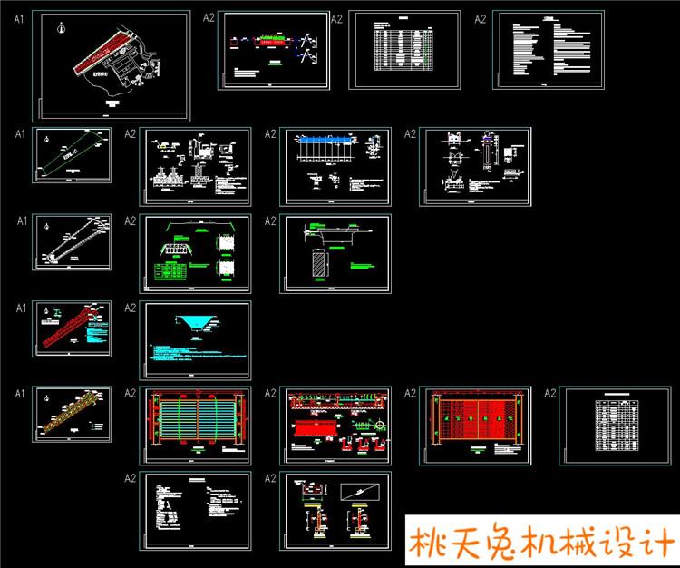 复合垂直流人工湿地CAD图纸 复合垂直流人工湿地园林景观设计图纸