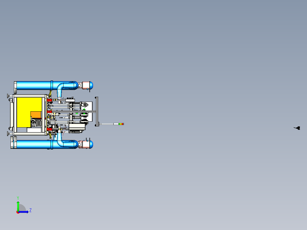 OP220+OP230 ECU及电机组装台左视图
