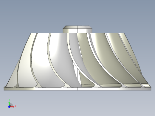 solidworks 压缩机和涡轮机车轮前视缩略图