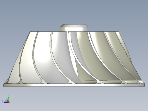 solidworks 压缩机和涡轮机车轮右视缩略图