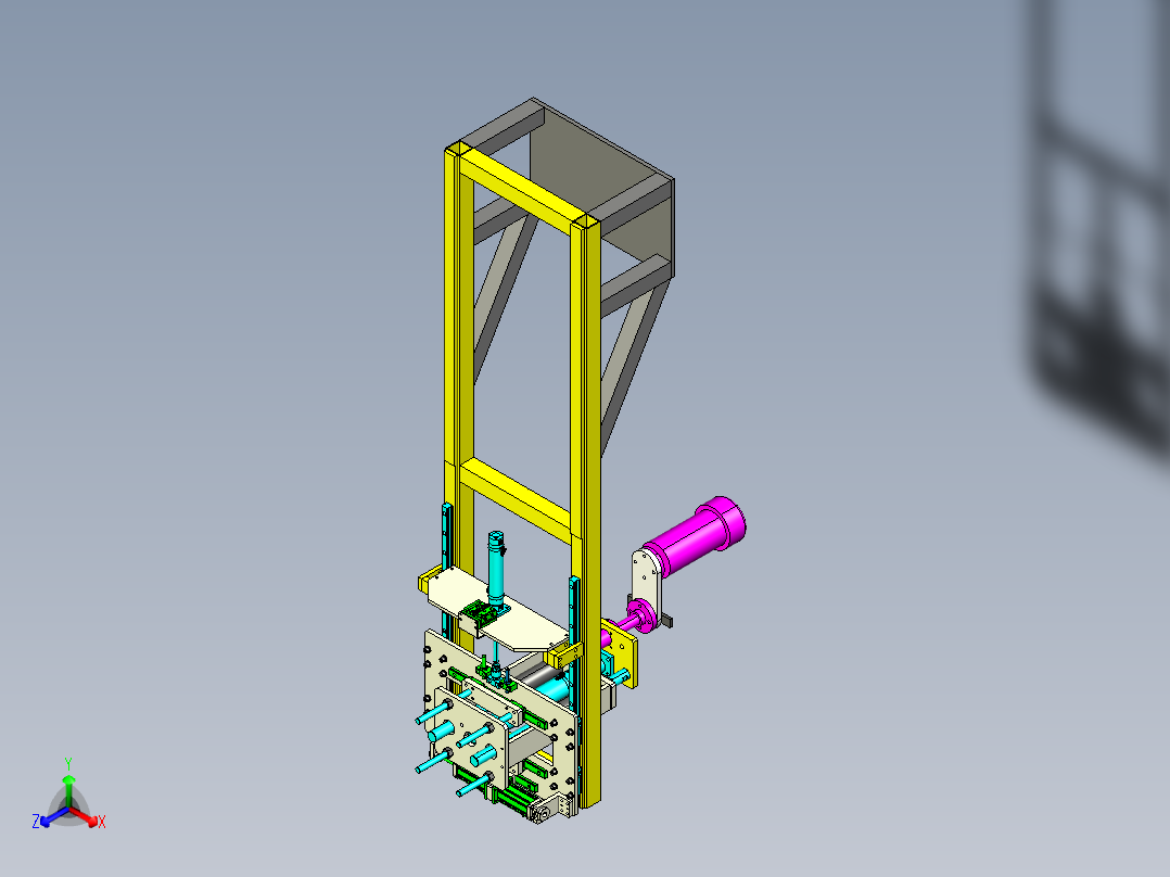 汽车座椅试验机正等轴测图
