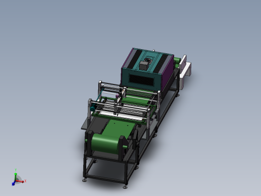 无纺布丝印机熔喷布机3d图纸