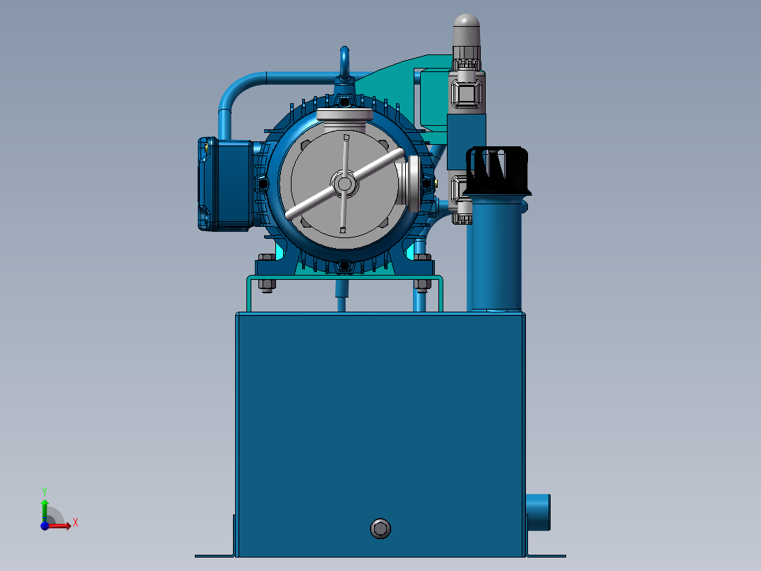 电机泵油箱设计前视图
