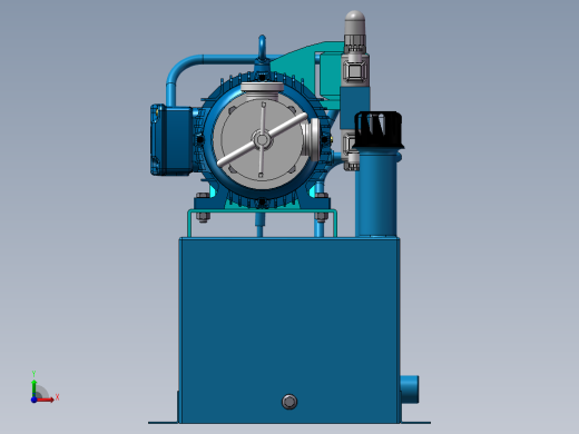电机泵油箱设计前视缩略图