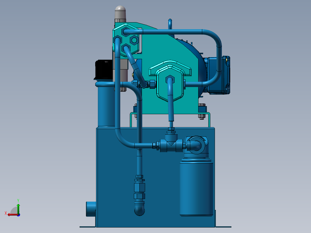 电机泵油箱设计后视图