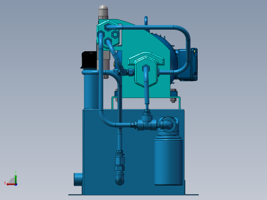电机泵油箱设计后视缩略图