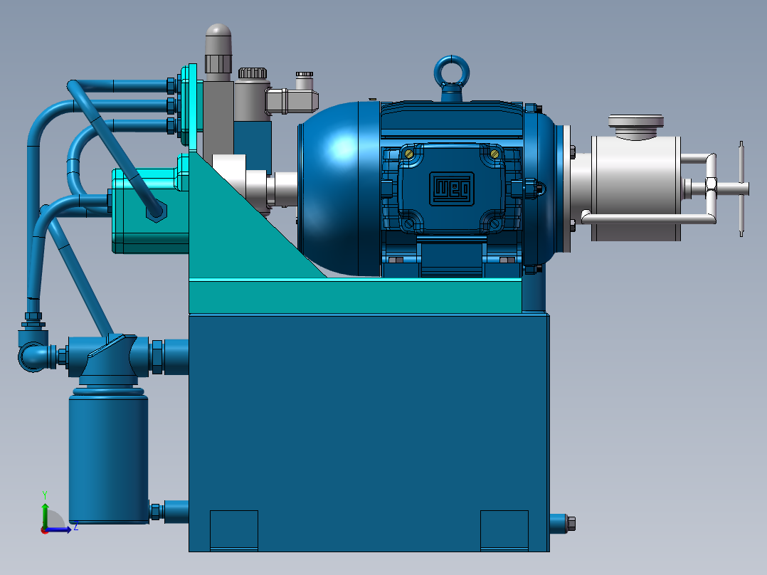 电机泵油箱设计左视图