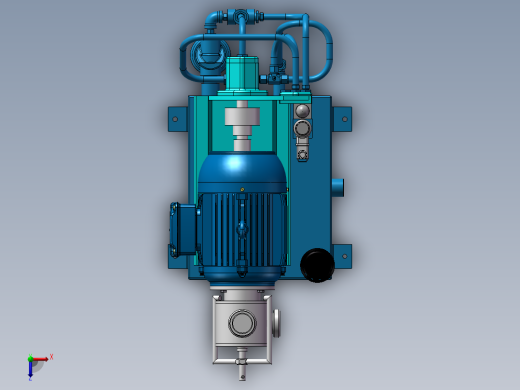 电机泵油箱设计俯视缩略图