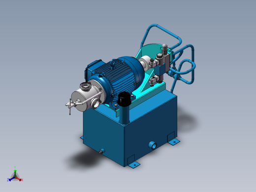 电机泵油箱设计正等轴测缩略图
