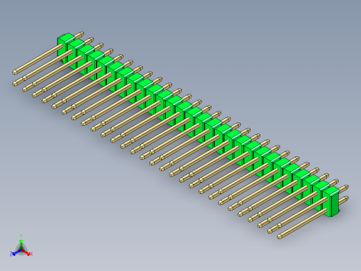 彩色公头100mil（2.54mm）系列-DS1021_green_2x28p_100mil_Type5_rev1.0
