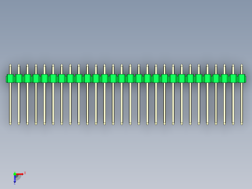 彩色公头100mil（2.54mm）系列-DS1021_green_2x28p_100mil_Type5_rev1.0俯视缩略图