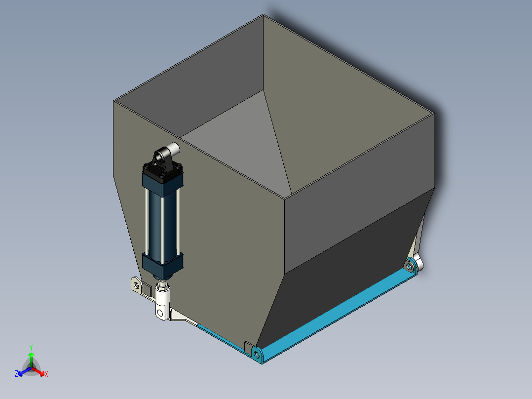 仓门自动开启缓冲料斗