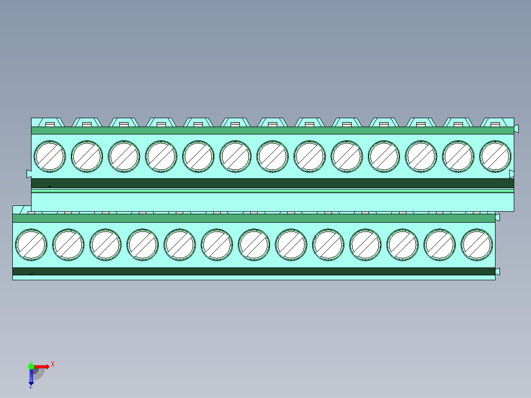 DEGSON DG500 系列 5.05.087.62mm 接线端子-DG500B-5.0-26P-14-00AH俯视图