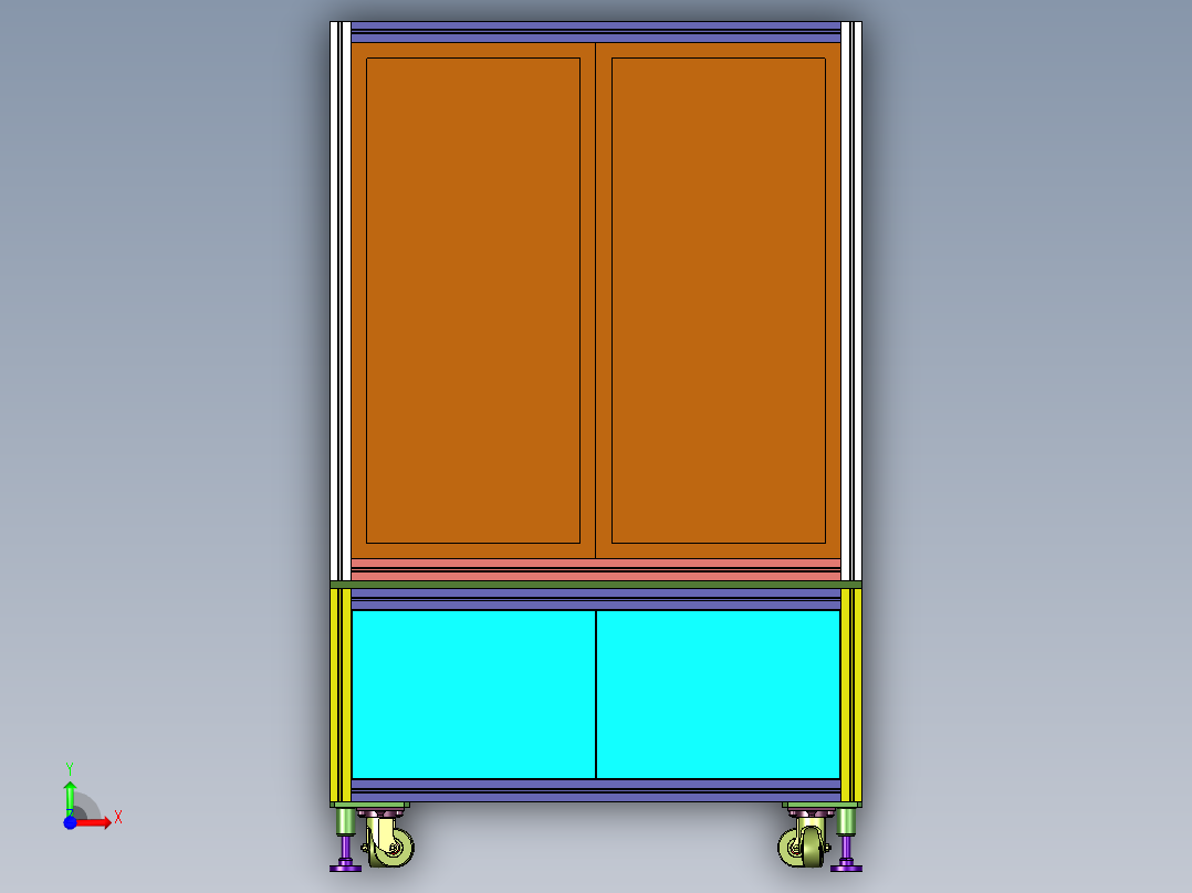 一体台式五轴硅胶自动打胶机前视图