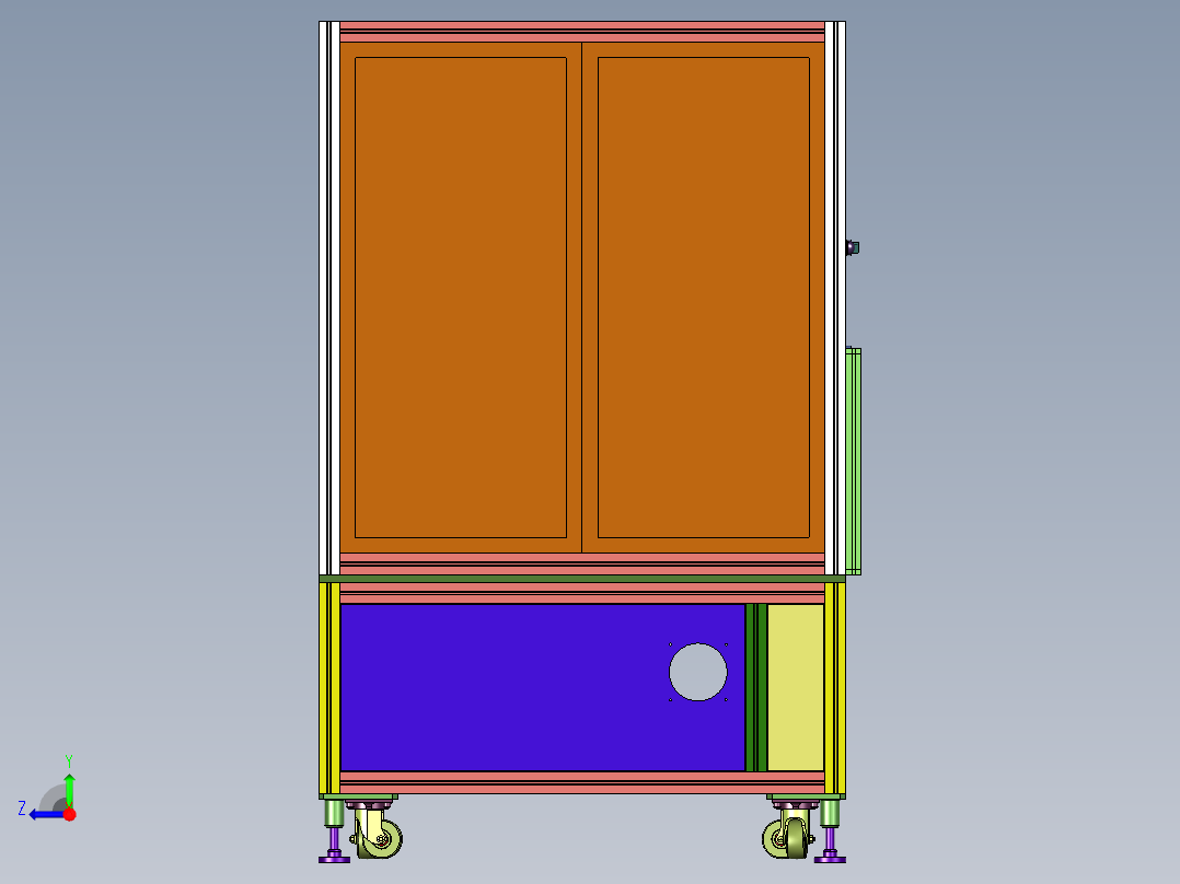 一体台式五轴硅胶自动打胶机右视图