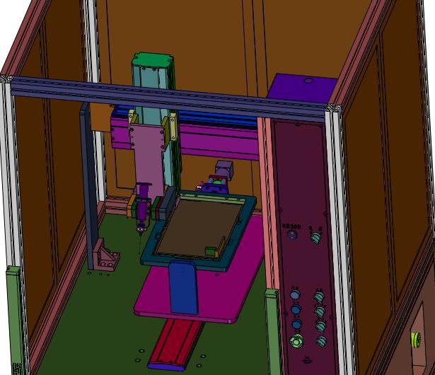 一体台式五轴硅胶自动打胶机