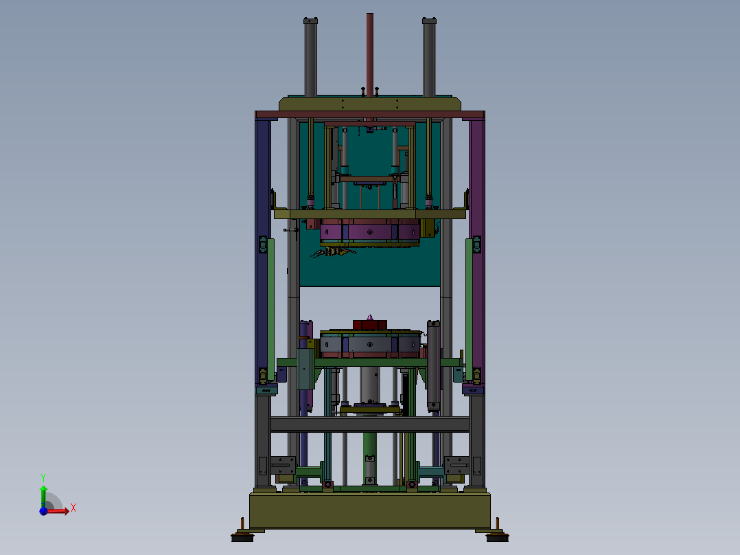 定子封装机3D图前视图