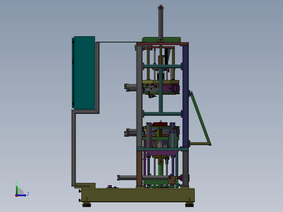 定子封装机3D图左视图