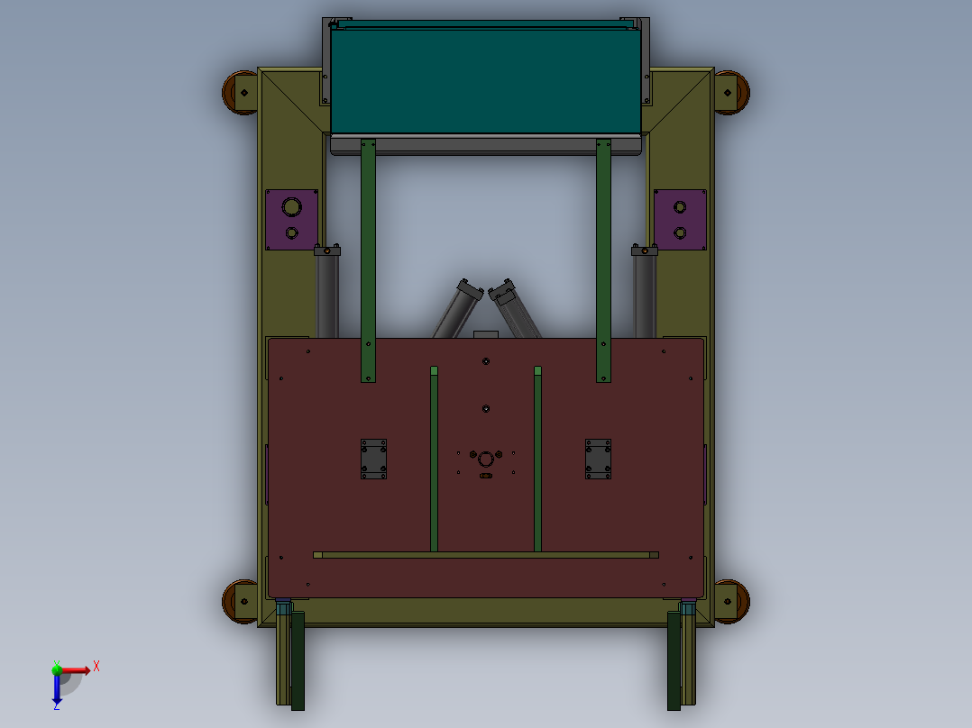 定子封装机3D图俯视图