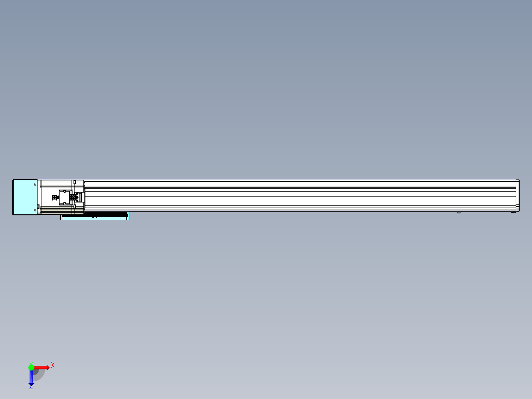 威洛博VC丝杆传动-无尘环境VC14-Lxx-C-S850-BR-ZP75-C3俯视图