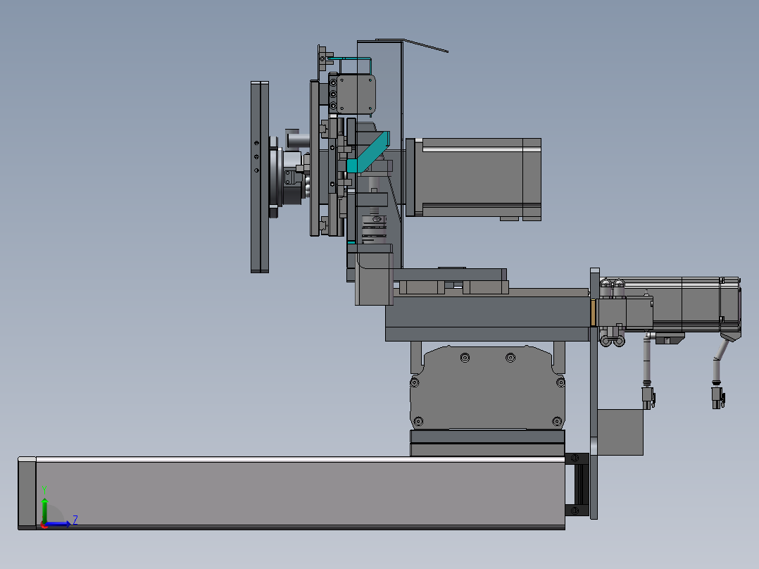 自动贴合头左视图