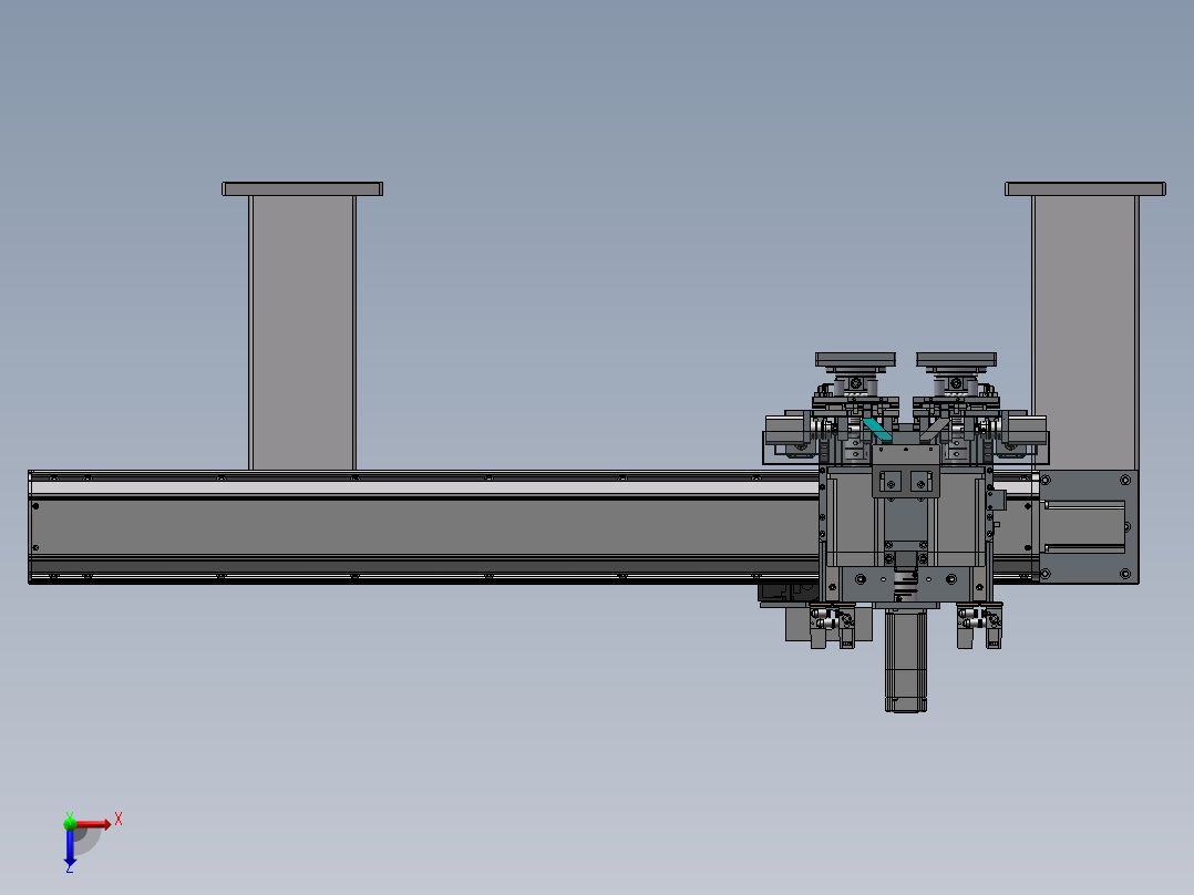 自动贴合头俯视图