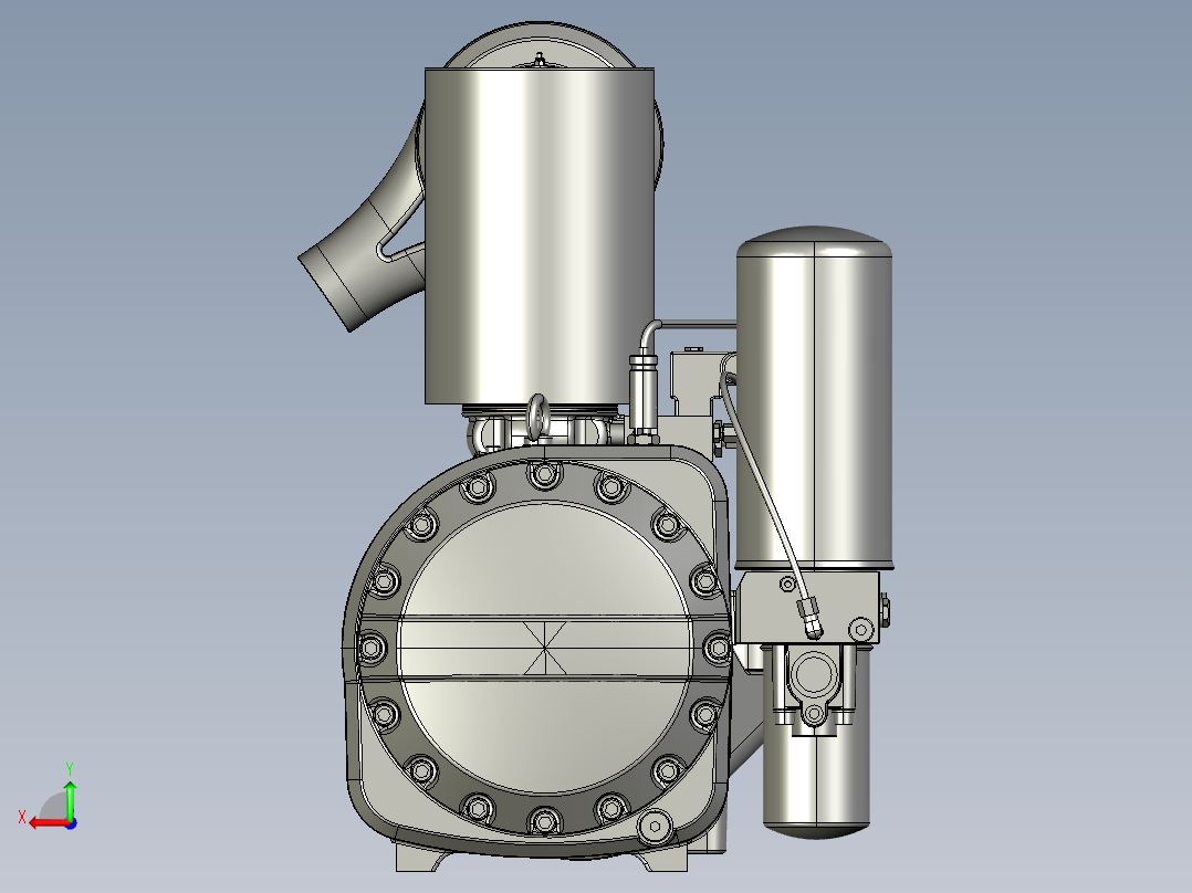 空气压缩机过滤器安装座--stp后视图