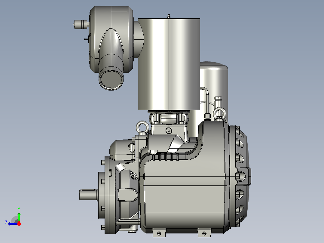 空气压缩机过滤器安装座--stp右视图