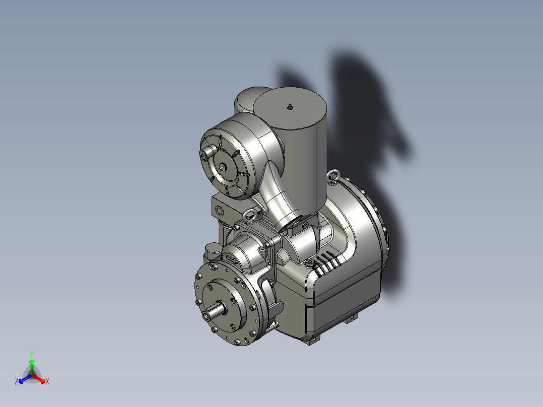 空气压缩机过滤器安装座--stp正等轴测图