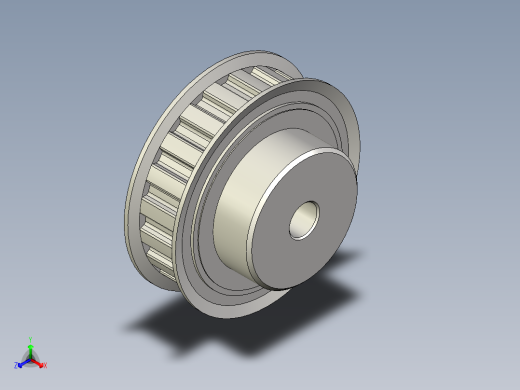 L050-20 同步皮带轮--stp三维 3d模型设计图