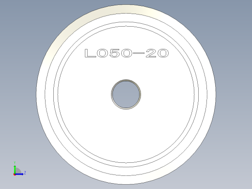 L050-20 同步皮带轮--stp三维 3d模型设计图左视缩略图