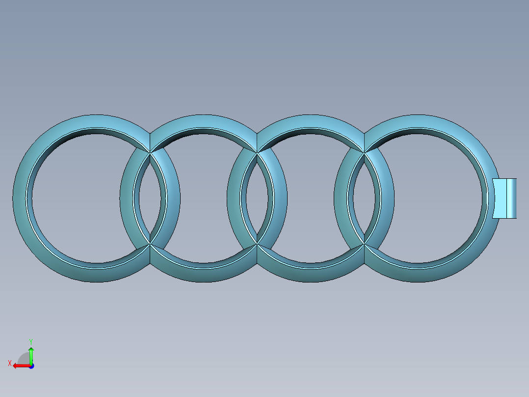 奥迪钥匙链后视图