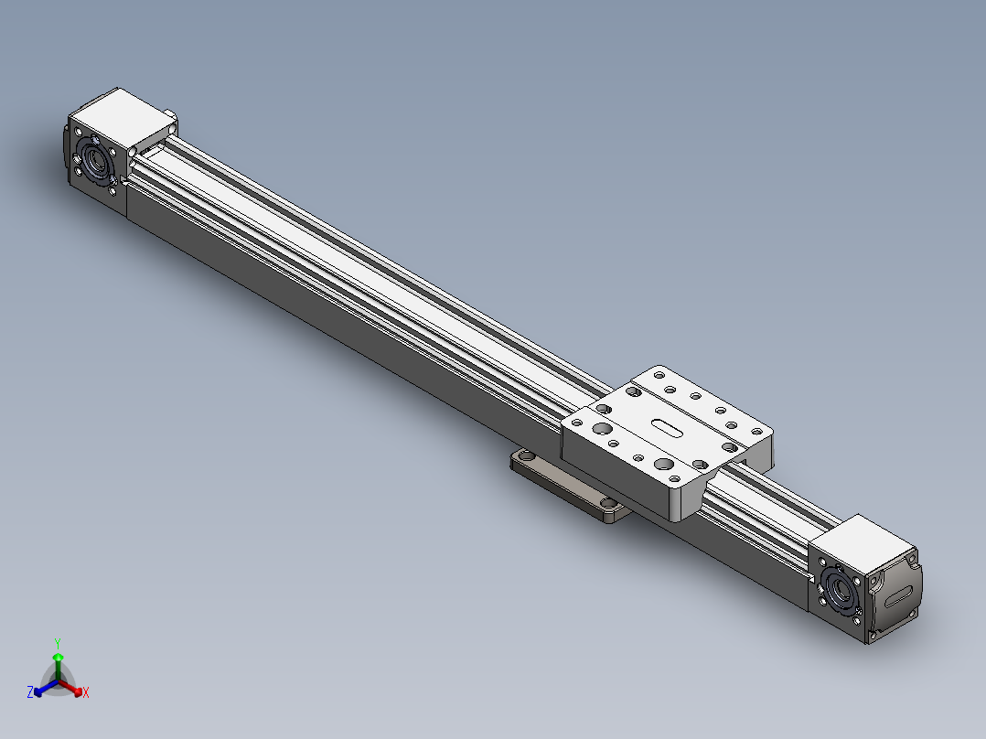 LH4572模组3D滑轨三维SW主视图