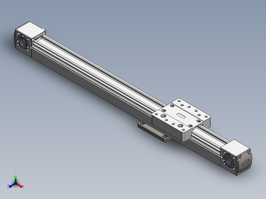 LH4572模组3D滑轨三维SW正等轴测图