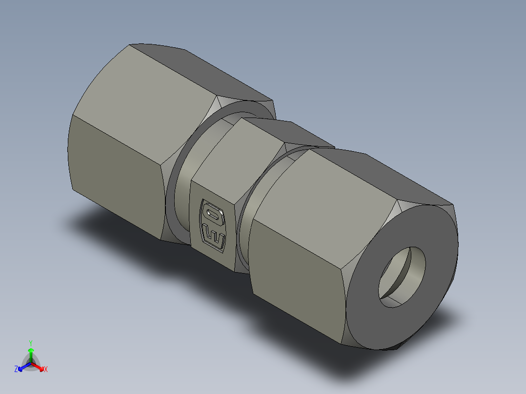 卡套式工业通用硬管接头EO Union G08ZSCF主视图