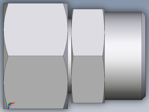 卡套式工业通用硬管接头EO_Distance_piece_adapter_DA22LOMDCF俯视缩略图