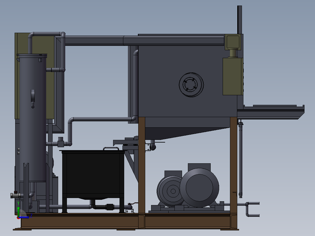 重型旋压排水机左视图