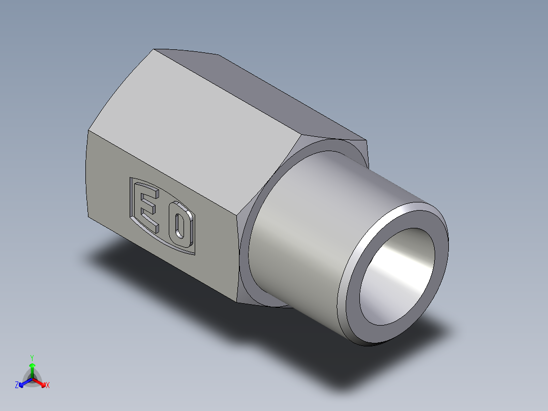 卡套式工业通用硬管接头EO_Swivel_connector_GAI06LM71X主视图