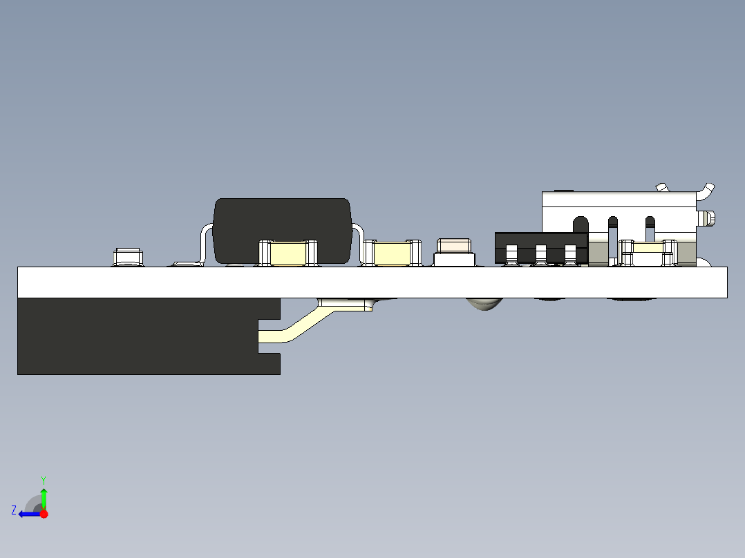 usb串口模块右视图