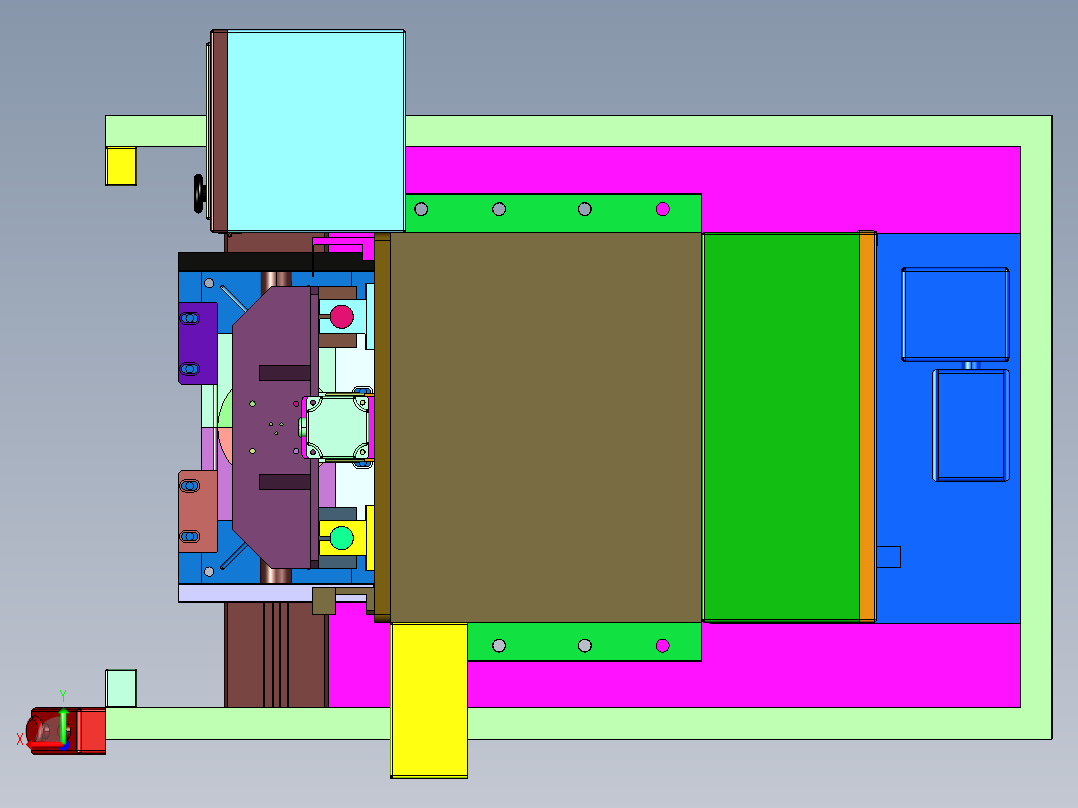 可稳定夹持的气弹簧充气机后视图