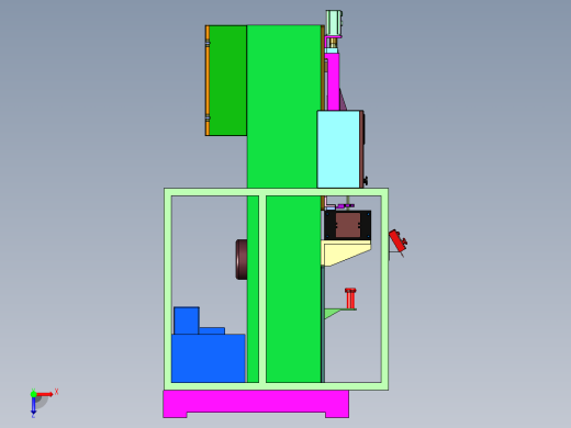 可稳定夹持的气弹簧充气机俯视缩略图