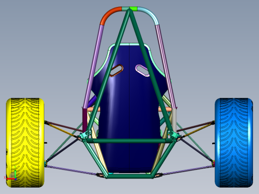 单人地形车框架后视缩略图