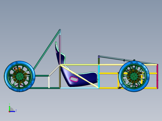 单人地形车框架左视缩略图