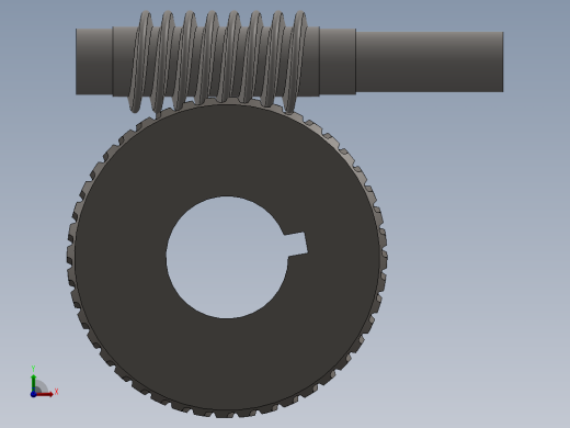 蜗轮蜗杆前视缩略图