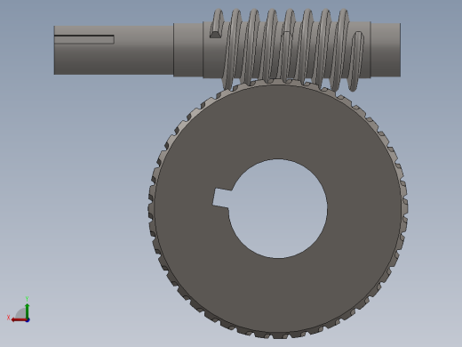 蜗轮蜗杆后视缩略图