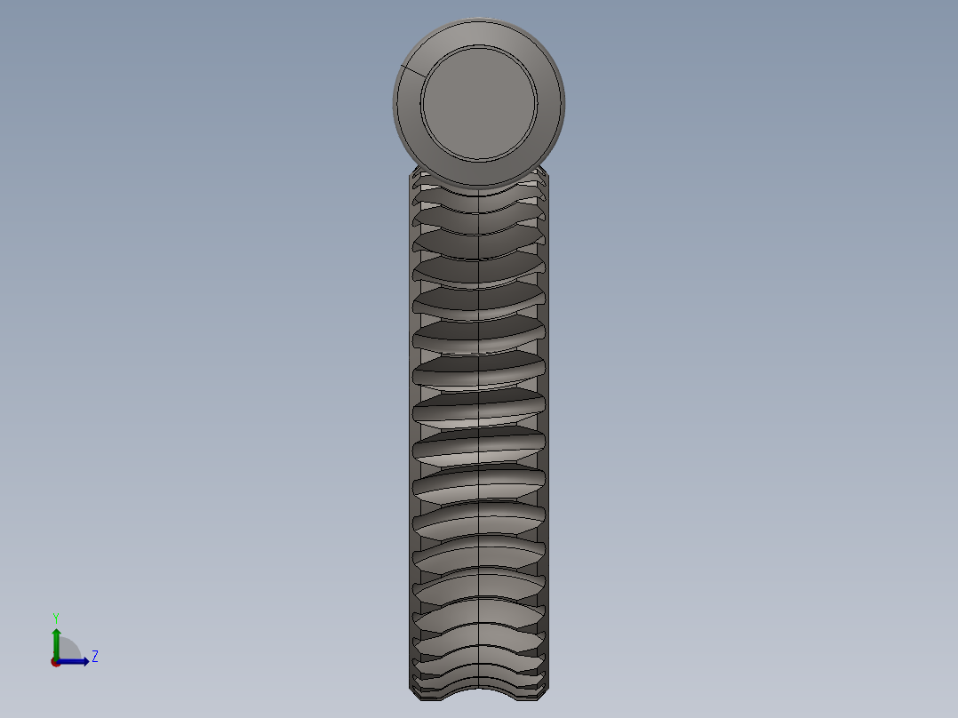 蜗轮蜗杆左视图