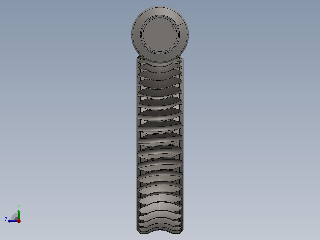 蜗轮蜗杆右视图